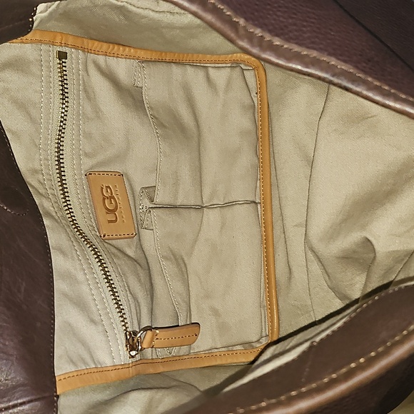 UGG Brown Leather Hobo Bag. - Picture 5 of 6